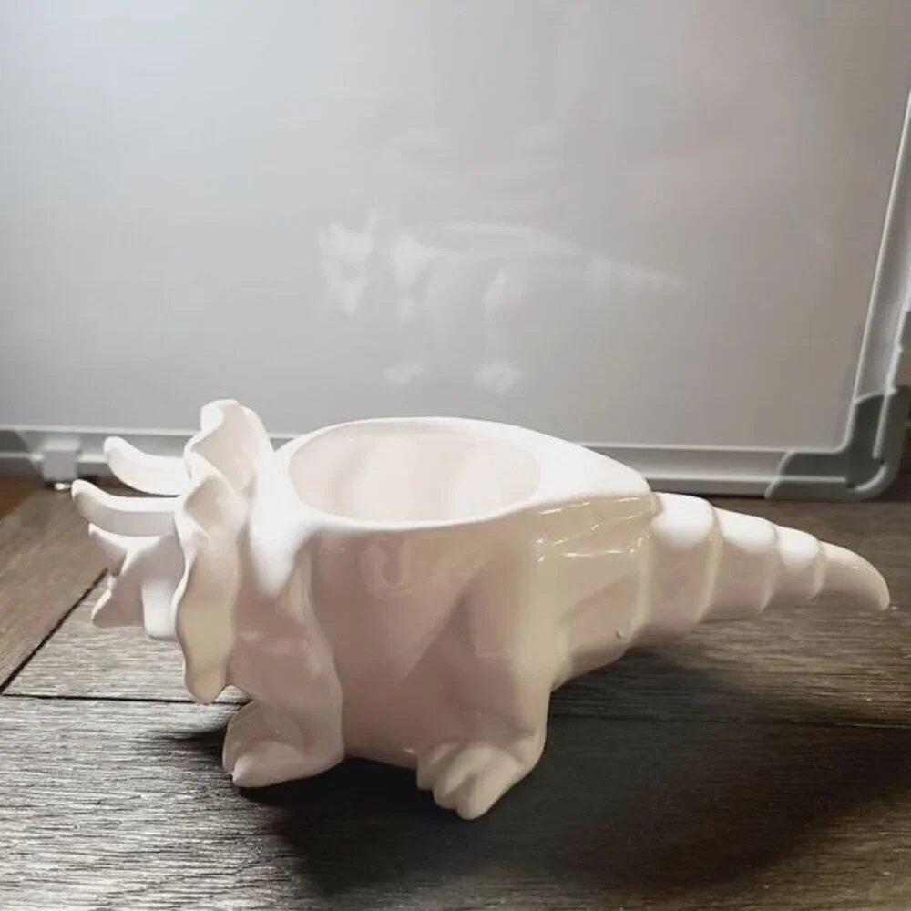 Dinosaur Triceratops Ceramic Succulent Planter Desk Boho Decorative Decor